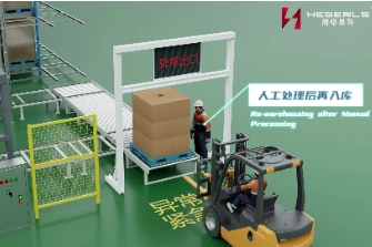 Abnormal detected goods rejected